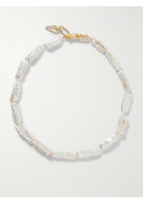 Pacharee - Gold-plated Pearl Necklace - White - One size