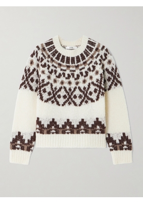 FRAME - Fair Isle Alpaca-blend Sweater - Cream - xx small,x small,small,medium,large,x large