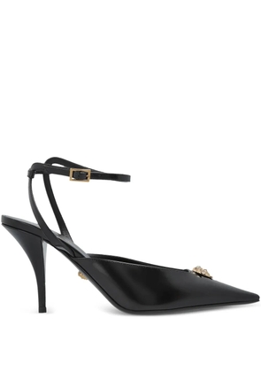 Versace 85mm medusa-embellished pointed-toe pumps - Black
