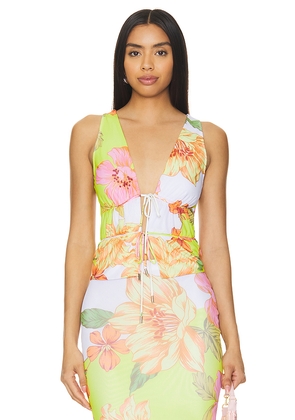 AFRM Mirna Top in Green. Size XS. Also in XXS.