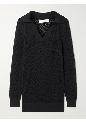 Proenza Schouler White Label - Agnes Pointelle-knit Cotton Sweater - Black - x small,small,medium,large,x large