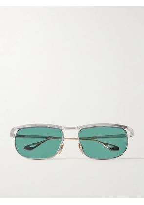 Jacques Marie Mage - Melville D-frame Silver- And Gold-tone Metal Sunglasses - One size
