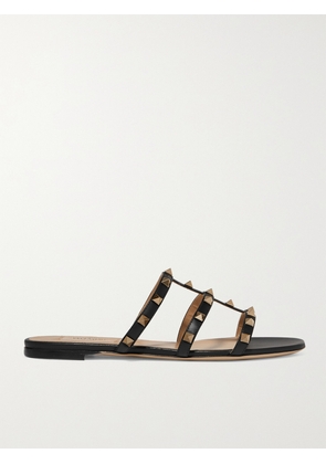Valentino Garavani - Rockstud Leather Sandals - Black - IT35,IT35.5,IT36,IT36.5,IT37,IT37.5,IT38,IT38.5,IT39,IT39.5,IT40,IT40.5,IT41,IT41.5,IT42