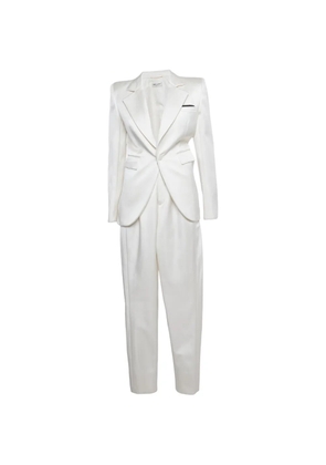 Saint Laurent Pre-Owned satin tailored suit - White