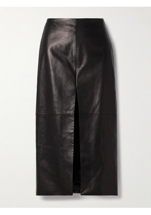 Salon 1884 - Darby Leather Midi Skirt - Black - FR 34,FR 36,FR 38,FR 40,FR 42