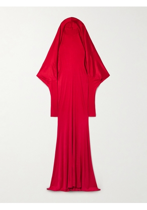 Salon 1884 - Dominique Silk-satin Jersey Halterneck Gown - Red - FR 34,FR 36,FR 38,FR 40