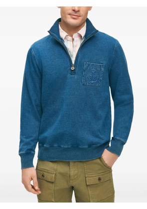 Brooks Brothers quarter-zip chest-pocket sweatshirt - Blue