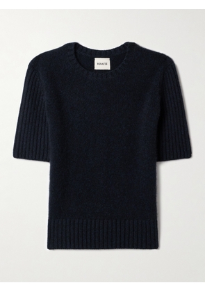 KHAITE - Mia Ribbed Cashmere Sweater - Blue - x small,small,medium,large,x large