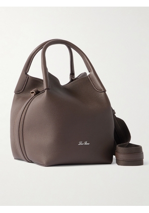 Loro Piana - Bale Canvas-trimmed Textured-leather Tote - Brown - One size