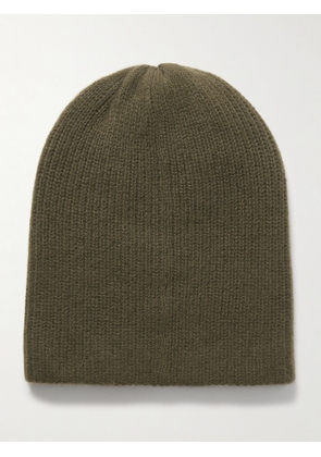 The Elder Statesman - Watchman Ribbed Cashmere Beanie - Green - One size