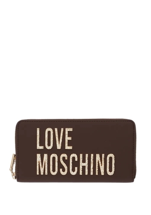 Love Moschino logo-lettering wallet - Brown