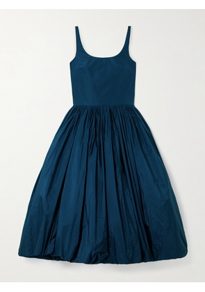 MOLLY GODDARD - Lettice Gathered Taffeta Midi Dress - Blue - UK 6,UK 8,UK 10,UK 12,UK 14