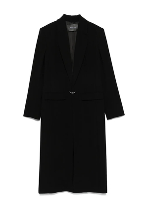 Mugler single-breasted ring-fastening coat - Black