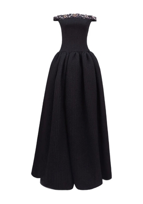 Gemy Maalouf beaded off-shoulder dress - Black