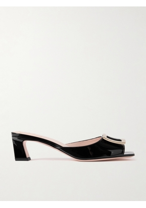 Roger Vivier - Trompette 45 Embellished Patent-leather Mules - Black - IT35,IT35.5,IT36,IT36.5,IT37,IT37.5,IT38,IT38.5,IT39,IT39.5,IT40,IT40.5,IT41,IT41.5,IT42