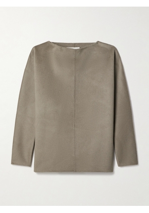 TOVE - Reine Paneled Wool-blend Felt Top - Gray - FR 34,FR 36,FR 38,FR 40,FR 42