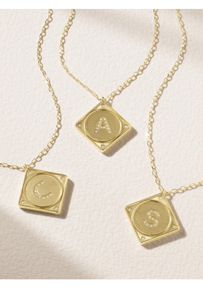 Lauren Rubinski - Initial 14-karat Gold Diamond Necklace - A,B,C,D,E,G,H,J,K,L,M,N,O,P,Q,R,S,T