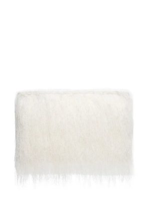 LouLou de Saison Evano fringed clutch bag - White