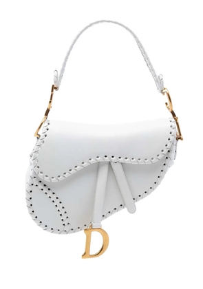 Christian Dior Pre-Owned 2019 Calfskin Whipstitch Saddle Bag shoulder bag - White