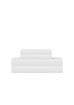 Barefoot Dreams King Washed Bamboo Sheet Set in White.