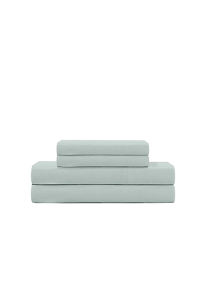 Barefoot Dreams Full Washed Bamboo Sheet Set in Sage.