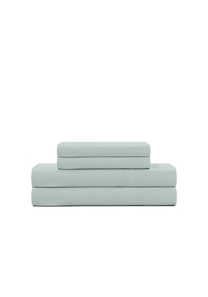 Barefoot Dreams Queen Washed Bamboo Sheet Set in Sage.