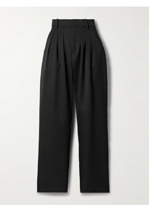 Isabel Marant - Casile Pleated Wool-twill Tapered Pants - Black - FR 34,FR 36,FR 38,FR 40,FR 42,FR 44