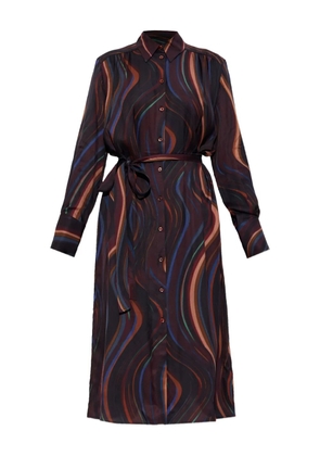 PS Paul Smith striped belted maxi dress - Black