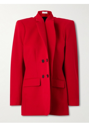 Marie Adam-Leenaerdt - Double-breasted Wool-twill Blazer - Red - FR 34,FR 36,FR 38,FR 40,FR 42