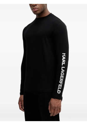 Karl Lagerfeld long-sleeve logo T-shirt - Black