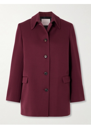 Veronica de Piante - Klara Wool-twill Jacket - Burgundy - IT38,IT40,IT42,IT44,IT46