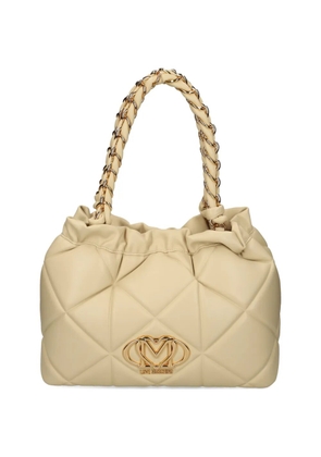 Love Moschino logo-appliqué tote bag - Neutrals