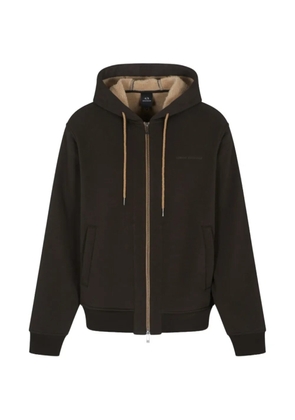 Armani Exchange zip-up hoodie - Brown