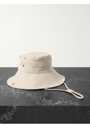 Jacquemus - Le Bob De Nimes Embellished Linen And Cotton-blend Bucket Hat - Off-white - 56,58,60