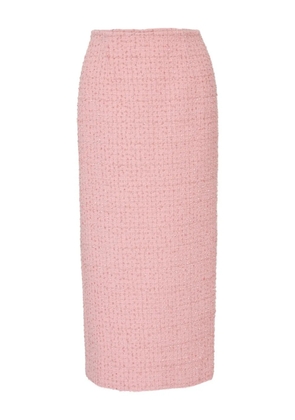 Carolina Herrera tweed pencil midi skirt - Pink