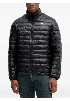 Karl Lagerfeld logo zip-up padded jacket - Black