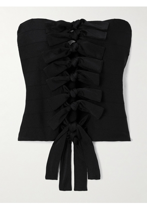 COPERNI - Strapless Knotted Cutout Stretch-jersey Top - Black - x small,small,medium,large