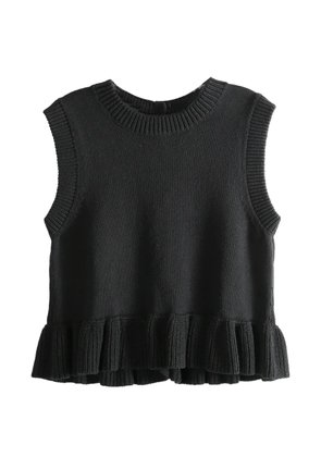 Cecilie Bahnsen ruffled sleeveless top - Black