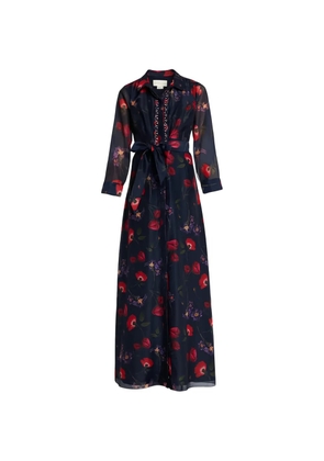 Sachin & Babi Addison embellished floral-print maxi dress - Blue