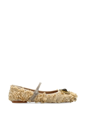Kurt Geiger London floral buckled ballet flats - Neutrals