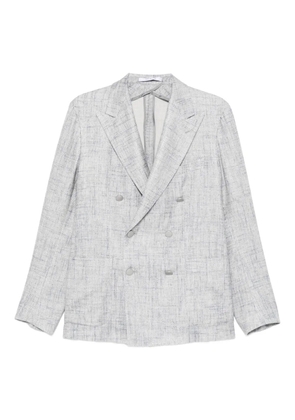 Tagliatore Double-breasted patterned jacket - Grey