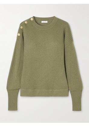 Eres - Savoureux Wool And Cashmere-blend Sweater - Green - small,medium,large