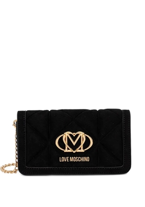 Love Moschino logo-plaque crossbody bag - Black