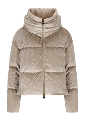 Herno high-neck sequin jacket - Neutrals