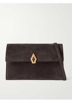 Métier - Parallel 22 Small Suede Shoulder Bag - Brown - One size