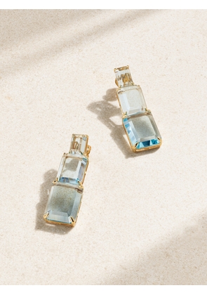 Mateo - Arithmetic Composition 14-karat Gold Topaz Earrings - One size