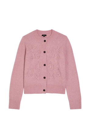 Rails Coralee applique buttoned sweater - Pink