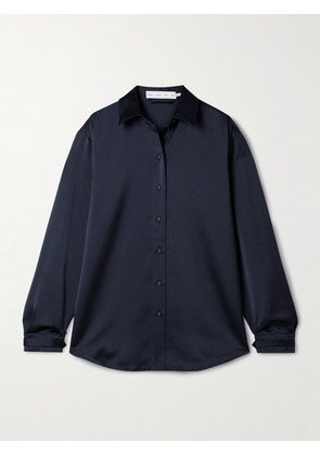 Proenza Schouler White Label - Raven Satin-twill Shirt - Blue - US0,US2,US4,US6,US8,US10,US12