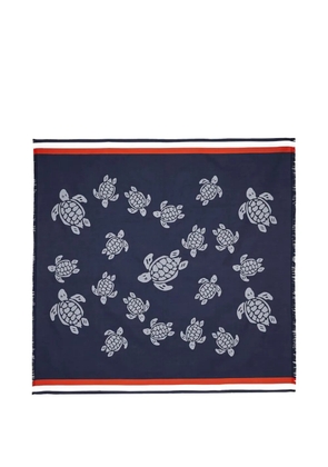 Vilebrequin turtle-motif beach towel - Blue