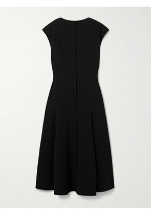 Proenza Schouler - Georgia Button-detailed Pleated Crepe Midi Dress - Black - US0,US2,US4,US6,US8,US10,US12